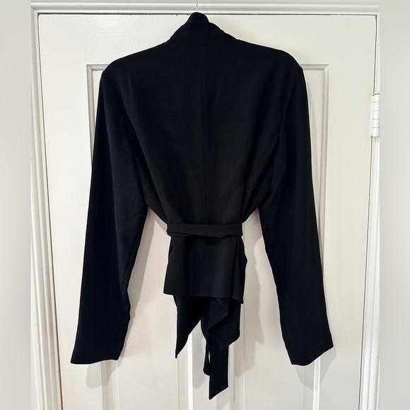 Elie TAHARI open front black tie waist JEMM blazer jacket - Picture 8 of 11